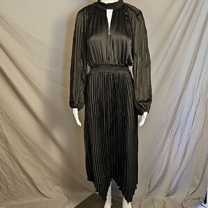 Petal And Pup Eloise Black Pleated Dress